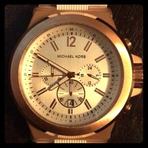 MK Dylan Men’s watch rose gold-silicone band